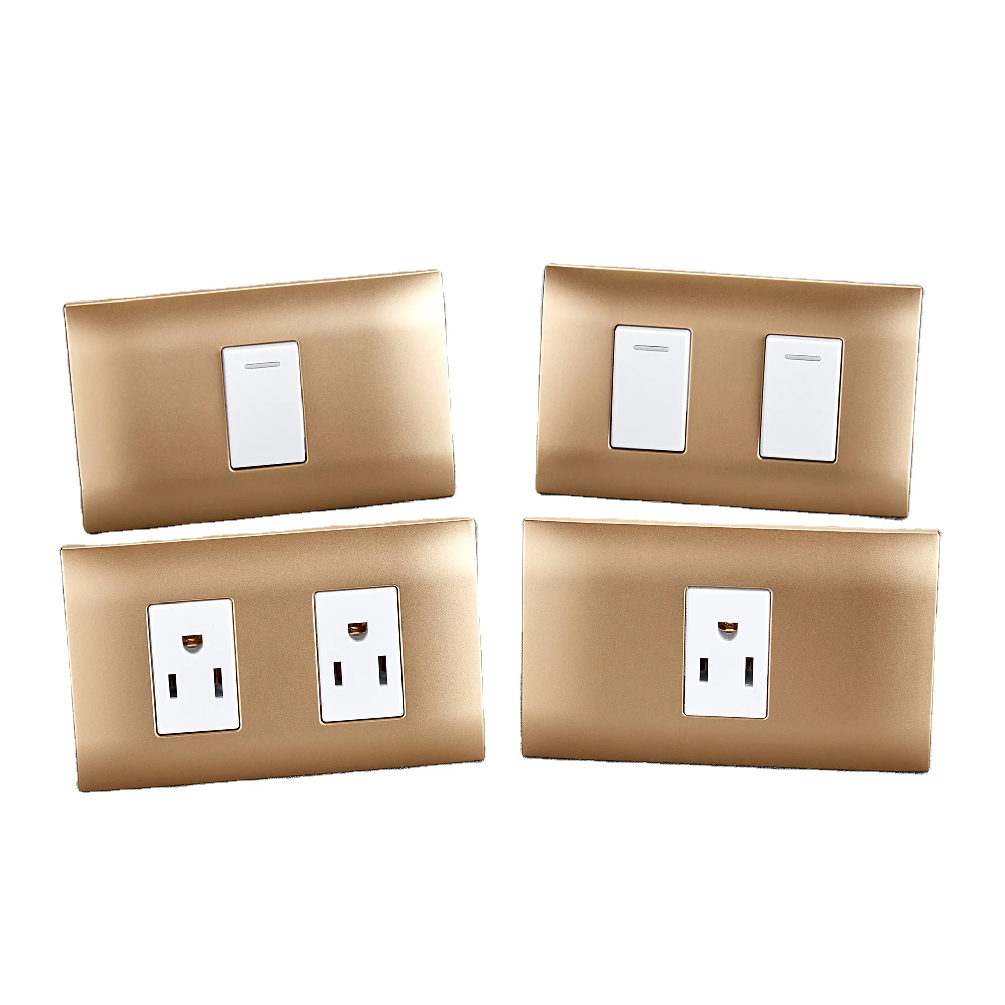 AH2301.3W Wholesale American Standard Italy Europe Light Home 3 Gang 3 Way Wall Switch and Socket