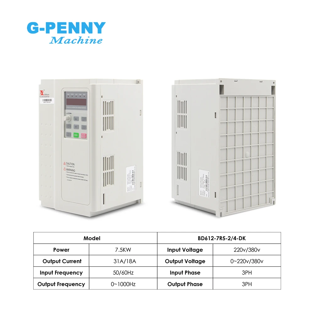 7.5KW FULING Inverter VFD CNC speed control Variable Frequency For CNC Drive Hybrid Power