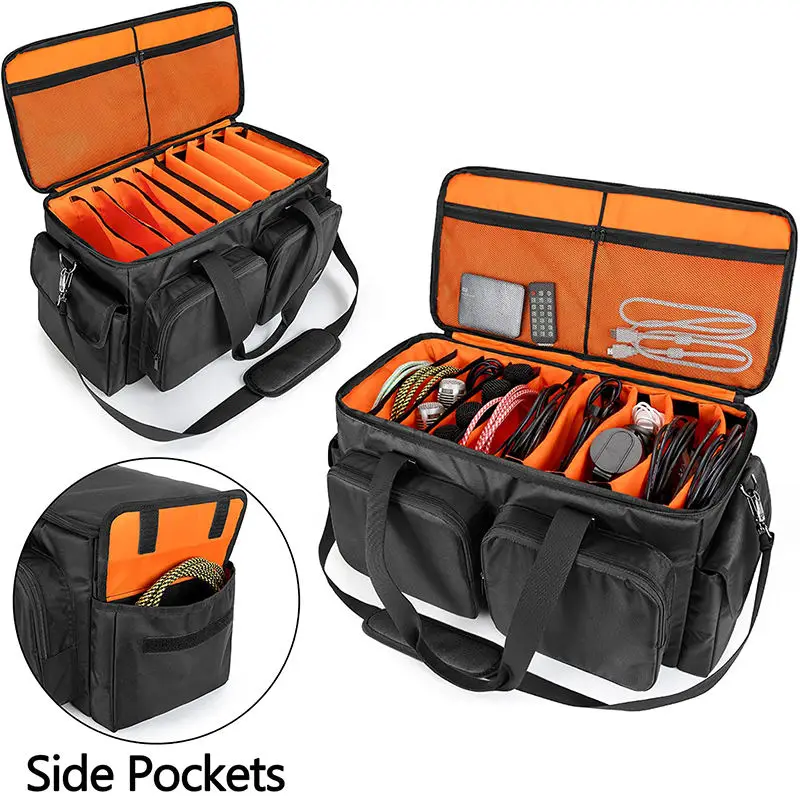 Custom DJ Cable Bag Travel Gig File Bag for DJ Gear music instruments bags and cases