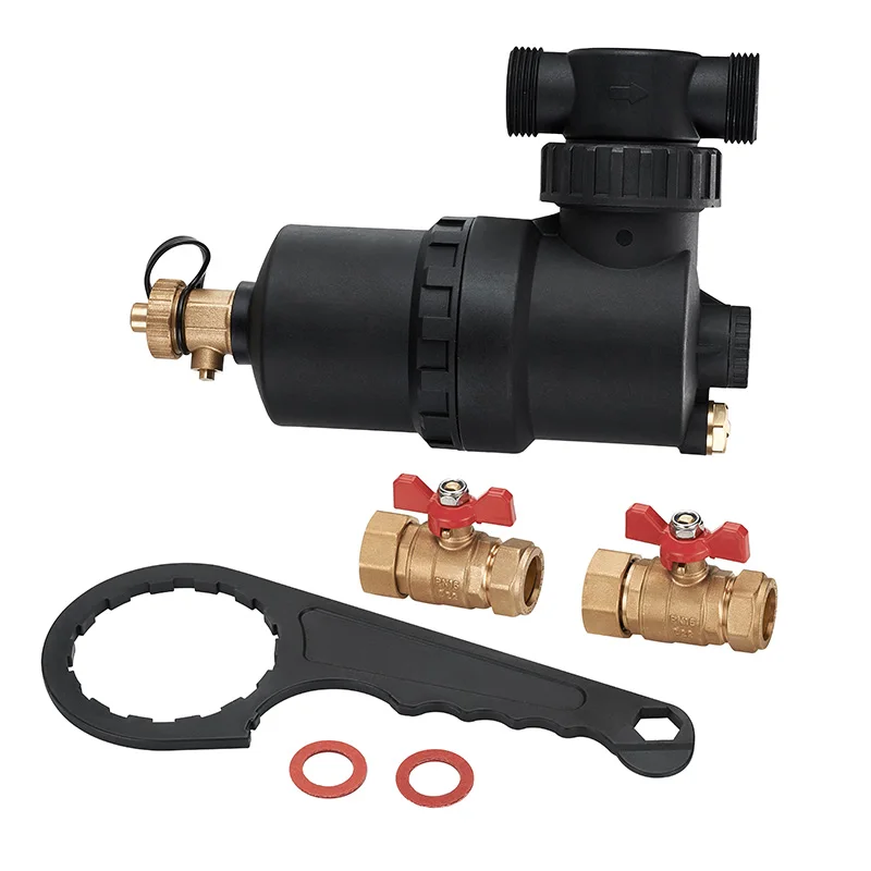 BAIYILUN G3/4 22mm 28mm floor heating system boiler magnetic filter for central heating 1'