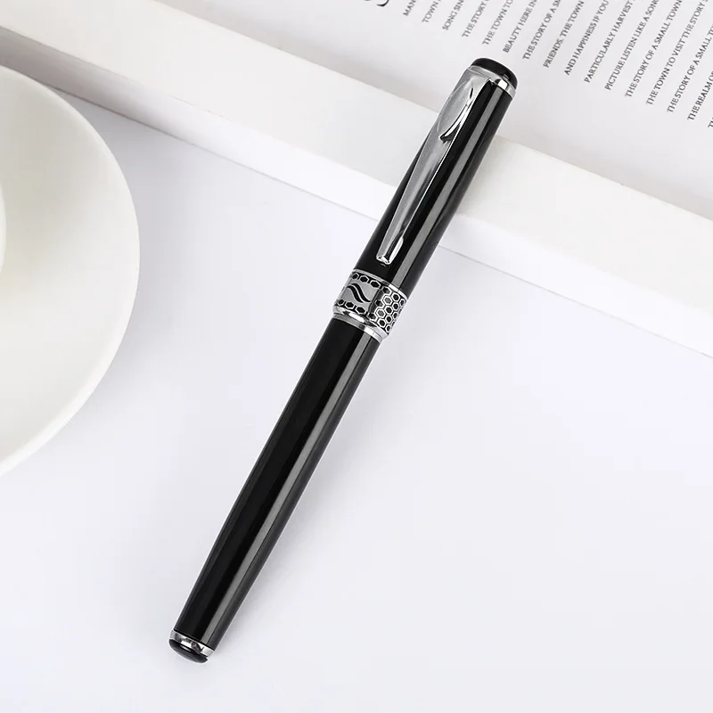 Ancient style engraved business signature pen Metal gift pens for office meetings Advertising roller pen custom logo
