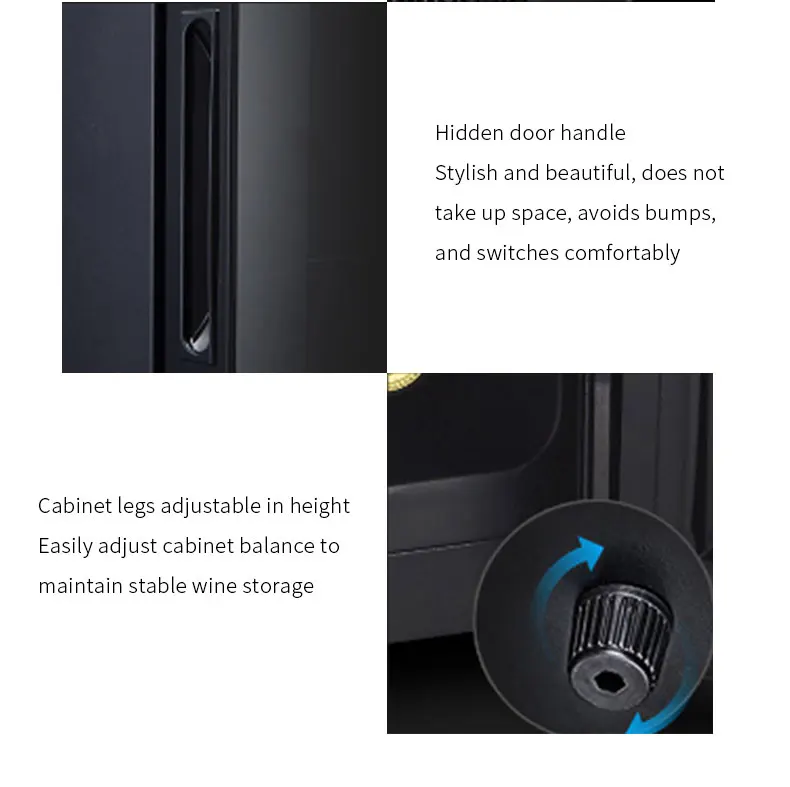 Vanace Good Portable Semiconductor Stainless Steel Fridge Bottle Cabinet Wine Cooler