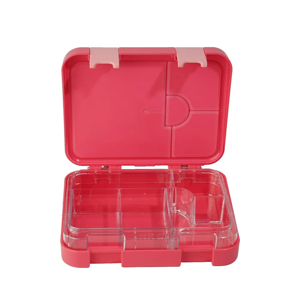 Popular 4 6 Compartment School Lonchera Bpa Free Tritan Bento Box Leakproof Plastic Students Lunch Box Child for Travel Picnic