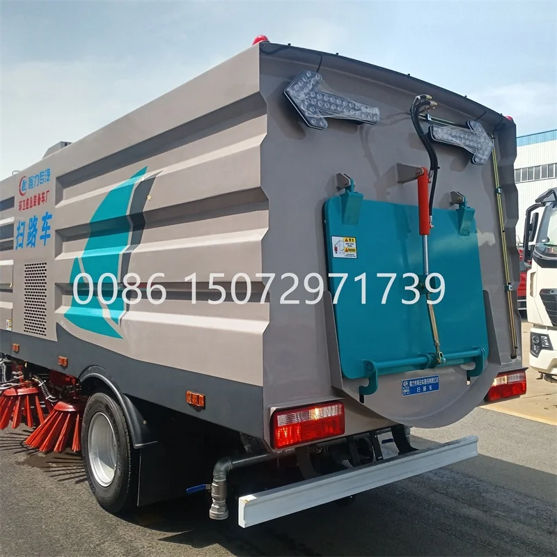 Qualified dongfeng road cleaning truck 4*2 city road cleaning sweeper Trucks 9 cbm road sweeper with 4 brushes