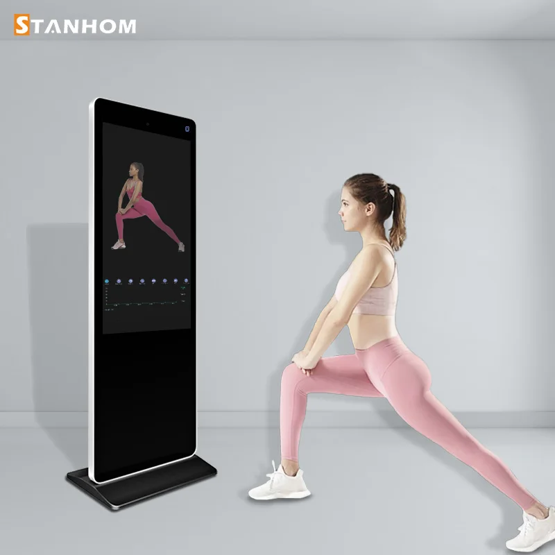 STANHOM Floor Standing Large Gym Workout Android Smart Fitness Mirror