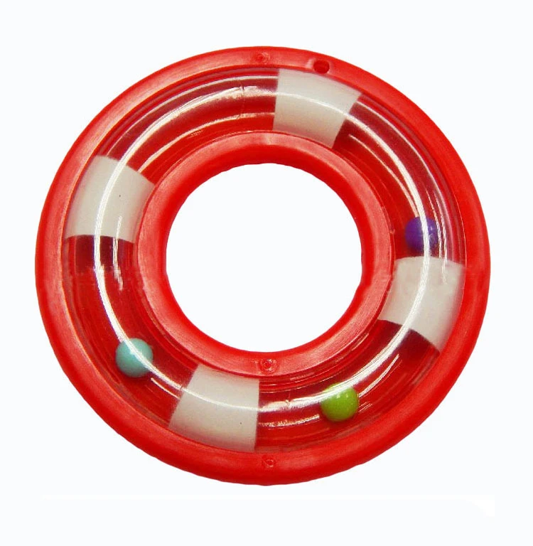 High Quality Bed Bell Rattle Baby Toy Plastic Hand Rattle Transparent Round Ring Accessories Cart Pendant