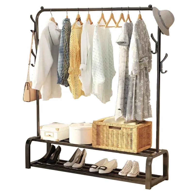 Высококачественная многофункциональная сушилка для одежды, Новое поступление, металлическая рейка, сверхпрочная стойка для одежды, пальто с полкой