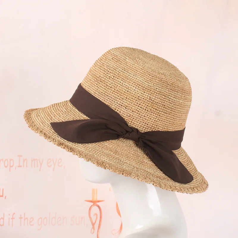 Spring/Summer Raffla Grass Floding Hand Make Beach Hat For Woman