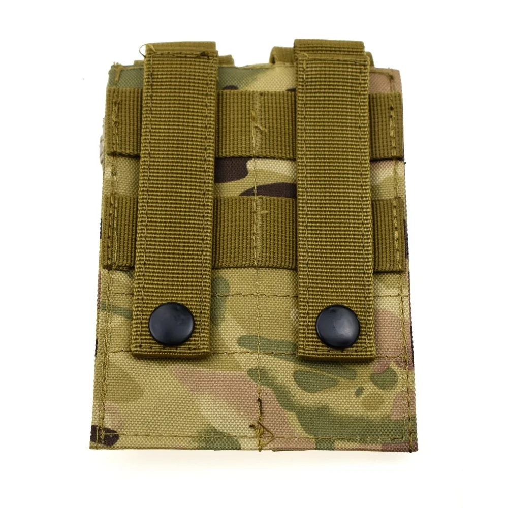 Nylon Tactical Molle Belt Double Mag Pouch Flashlight EDC Tools Holder Carrier Hunting Accessories