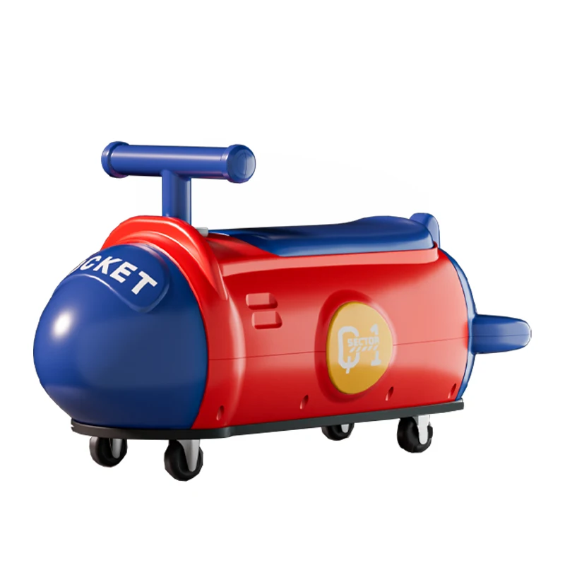 Wholesale New design Rocket Scooter baby twist car swing car with music for children