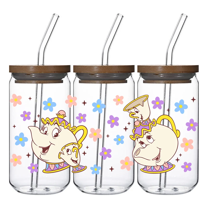 Ready to Ship Wholesale 16oz UV-DTF Tumbler Decals UVDTF Transfer Sticker UV DTF Cup Wraps for 16oz Libbey Glass Can