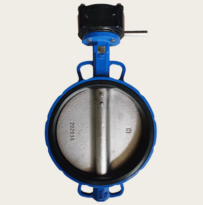 DN300 Ductile Iron Ggg50 Wafer Type Butterfly Valve With Worm Gear Operator Connection to Pn10/Pn16/Cl125/Cl150/JIS 10K