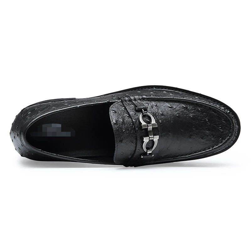 Hot sale handmade genuine leather height increasing men business casual loafer shoes