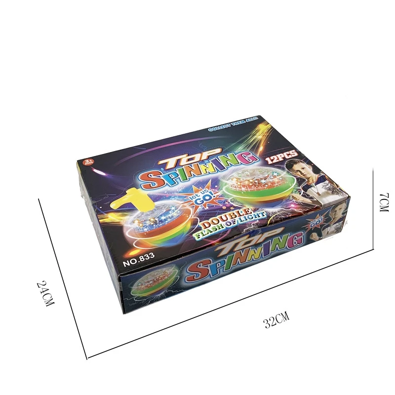 New Spinning Top Flash Luminous Spinning Tops Toy Colorful Top Ejection Toy Flashing Led Gyroscope Children Classic Toys