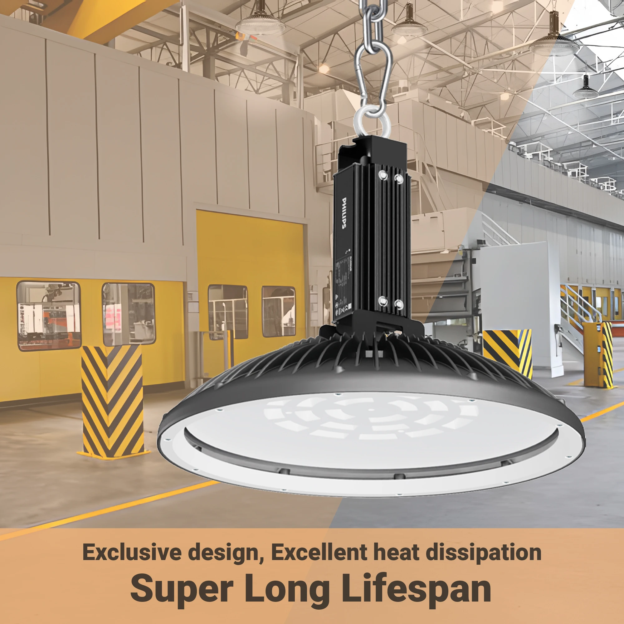 Factory Price 100W 150W  220V 110V Aluminum Black Round Industrial Waterproof High Bay Led Lights for Warehouse Workshop
