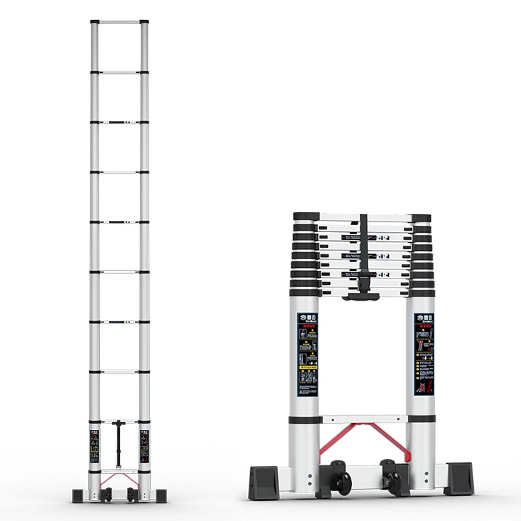 Aluminum telescopic extension ladder Telescopic folding ladder with aluminium materials 12m extension ladder