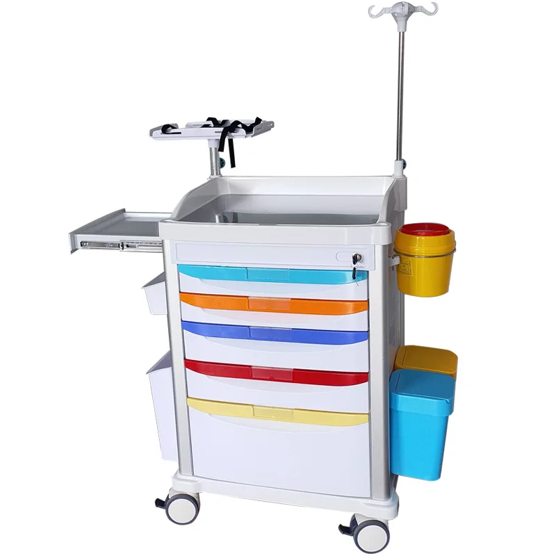 New arrive Good Quality and Cheap Price Of hospital emergency trolley big size treatment crash cart