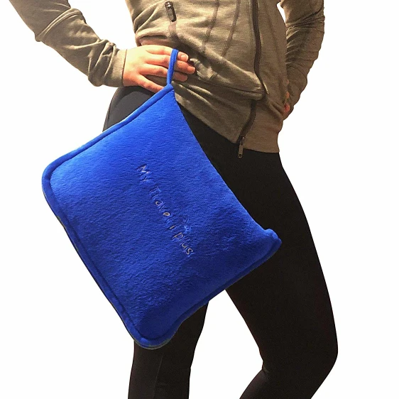 Lightweight vacuum compressed packing easy carry 3 in 1muti-funtction  zip up professional throw Travel blanket