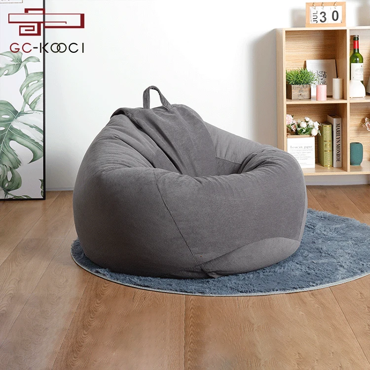 Modern corduroy lazy sofa bean bag living room furniture tatami single sofa chair