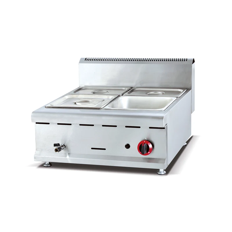 Western style hotel combination stove teppanyaki 1/3 pit gas steak frying pan desktop gas grill