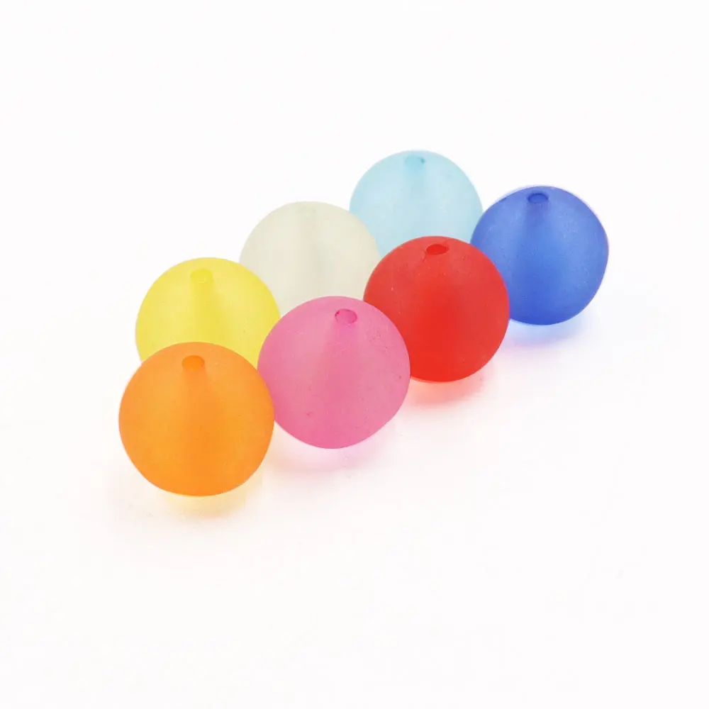 round plastic 13mm frosted round beads plastic beads for jewelry making