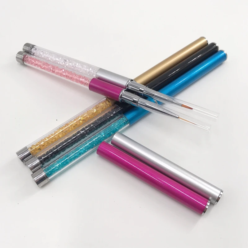 Ручка для рисования с блестками, 5 шт./компл., ручка для нейл-арта, цветные 3D наконечники для рисования, кисти для акрилового УФ-геля «сделай сам», инструменты для дизайна и маникюра