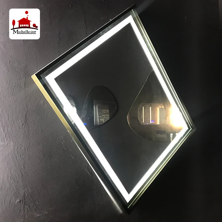 
Китайская Фабрика ip44, прилегающее зеркало для ванной со светодиодной подсветкой, алюминиевая рама, выдвижное зеркало для ванной комнаты 