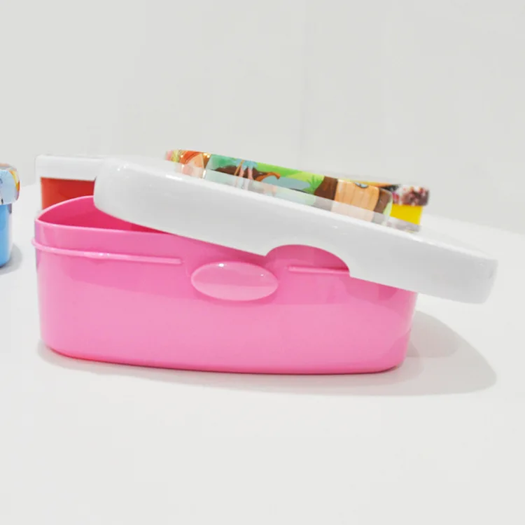 Personalized Oval Shape Lunch Box Sublimation Blank Plastic Food Container