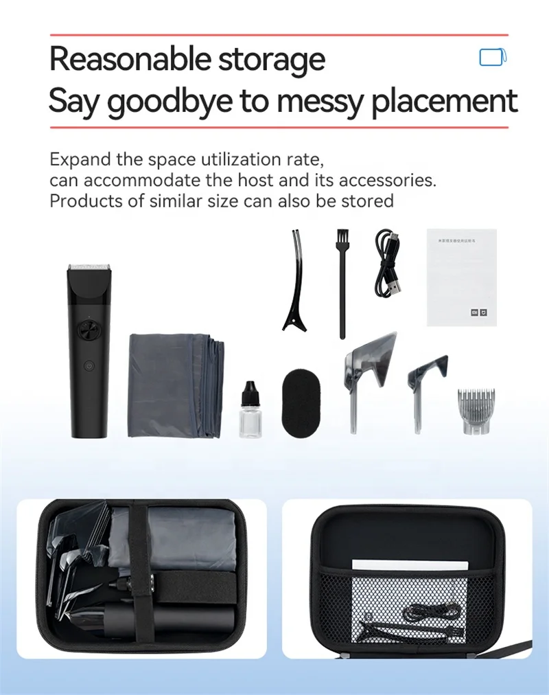 Custom Hard Eva Travel Carrying Case Storage bag for Xiaomi Mijia Electric Hair Clipper Hair Trimmer Haircut Protective Box