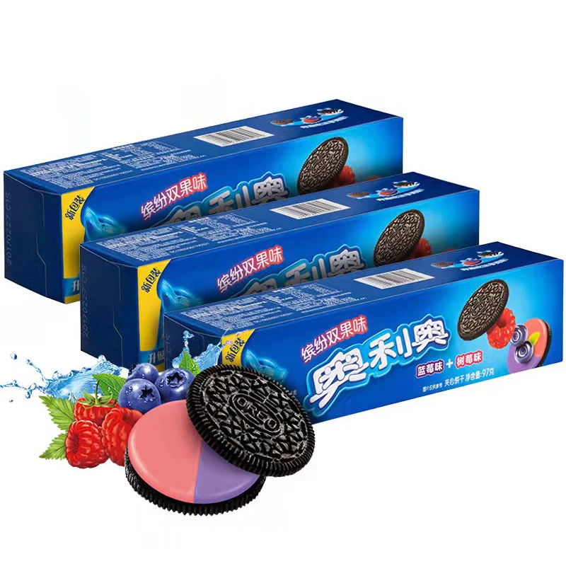 Новое поступление цветные двухслойные сэндвичи со вкусом фруктов печенье 97 г шоколадные закуски