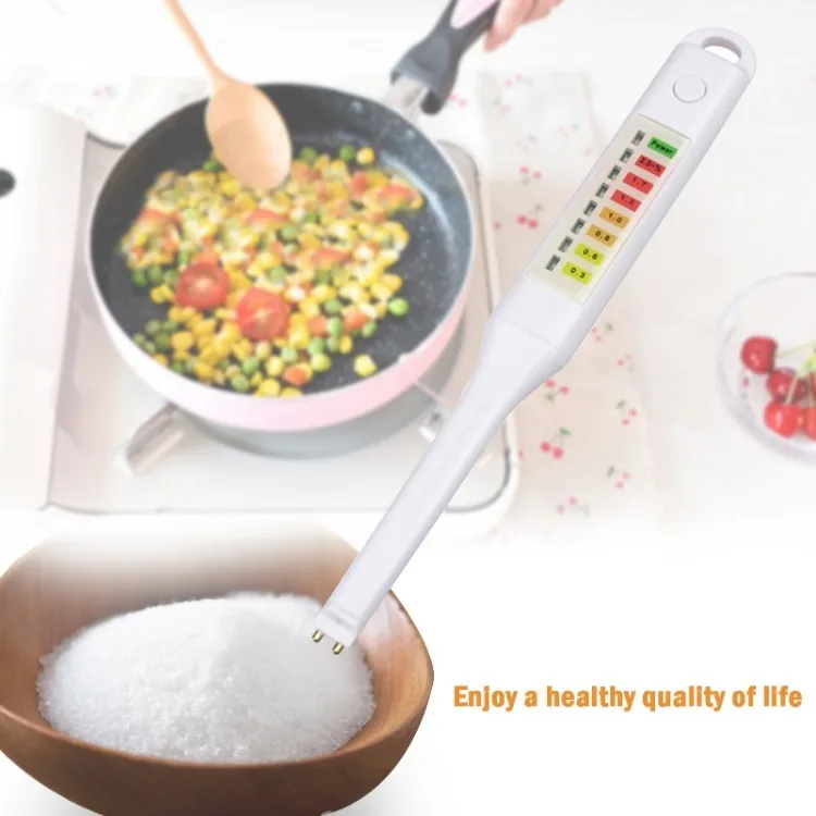 Food Salinity Tester Pen Type Salinity Meter Salt Concentration Meter Salinometer LED Indicator Screen for Home Kitchen