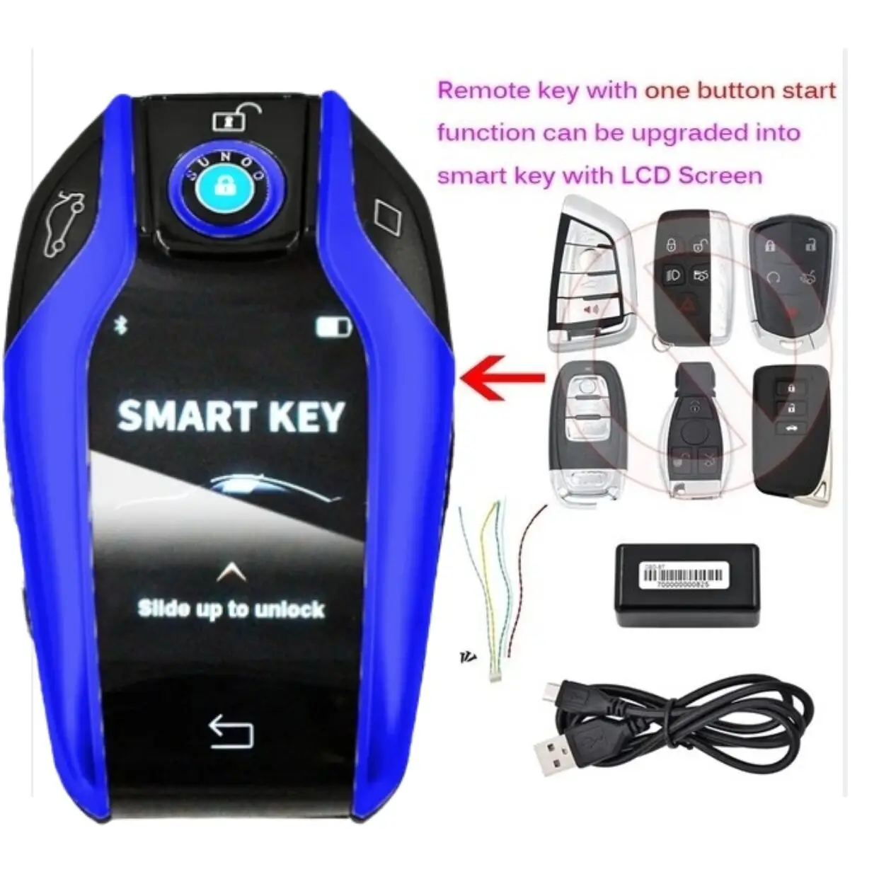 Modified Universal Boutique Smart Remote Car Key LCD Screen for BMW Benz Audi Toyota Honda Land Rover Lexus KIA for all car keys