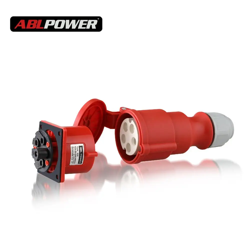 ABLPOWER 380V 3P+N+PE IP44 32A CEE Electrical Plug And Socket E-225X