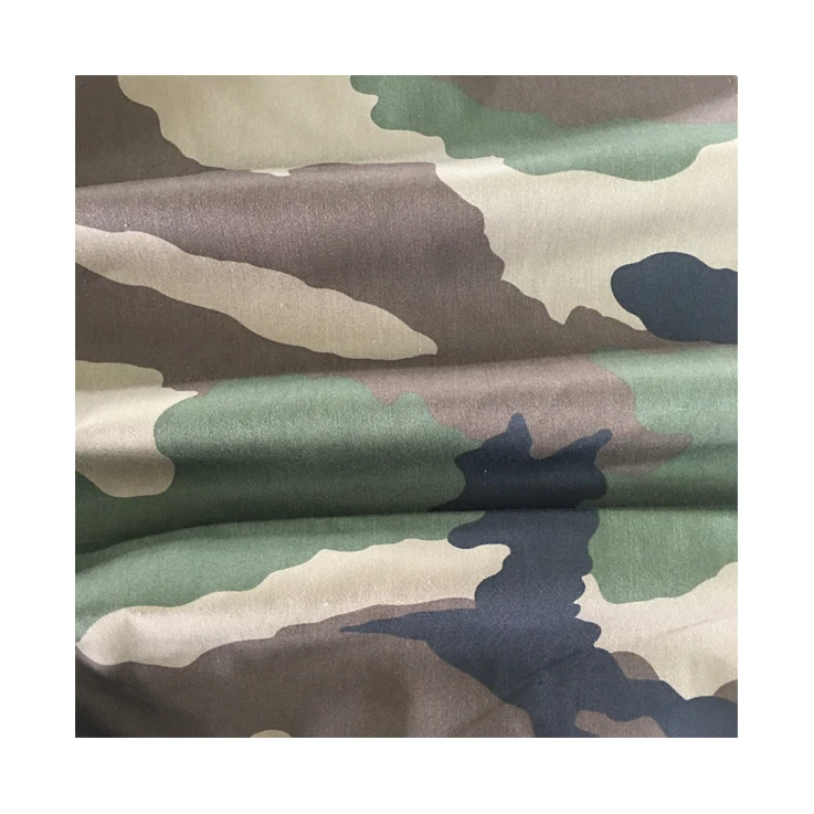 suppliers hot selling knit fabric printed cotton Waterproof satincamouflage fabric