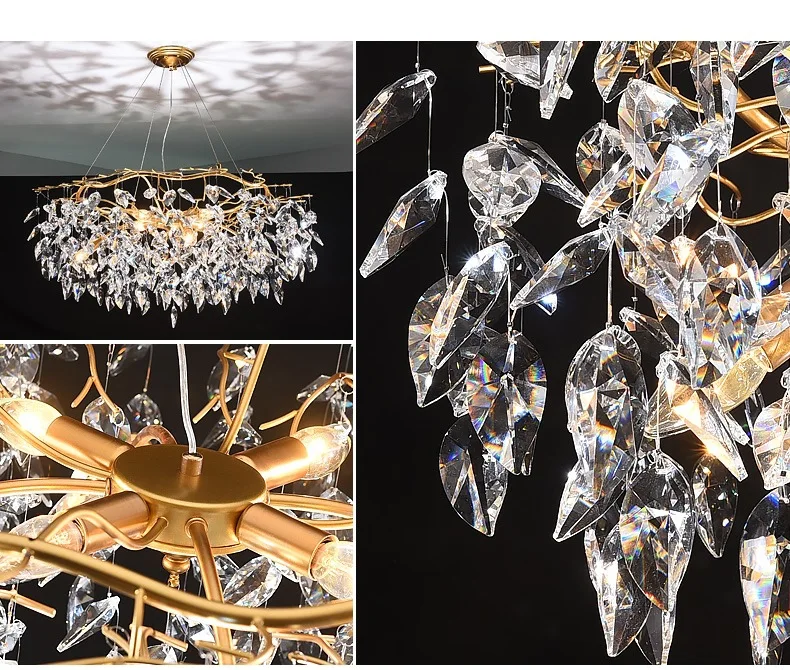 
Bedroom crystal ceiling lights E14 modern crystal ceiling lamp 