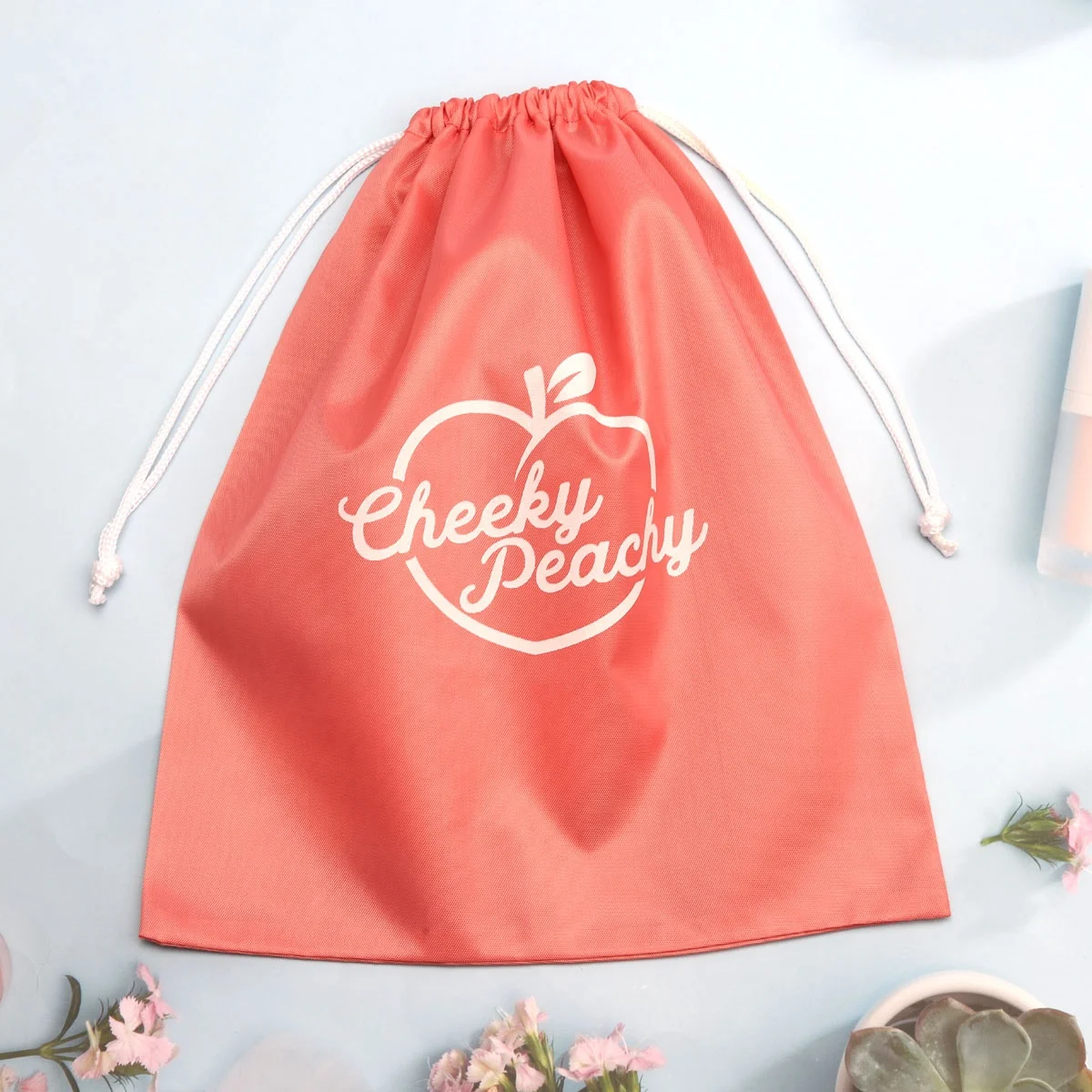 Custom Logo Printing 210D Drawstring Shoe Pouch Clothing Packaging Bag Waterproof Polyester Nylon Gift Shopping Dust Bag