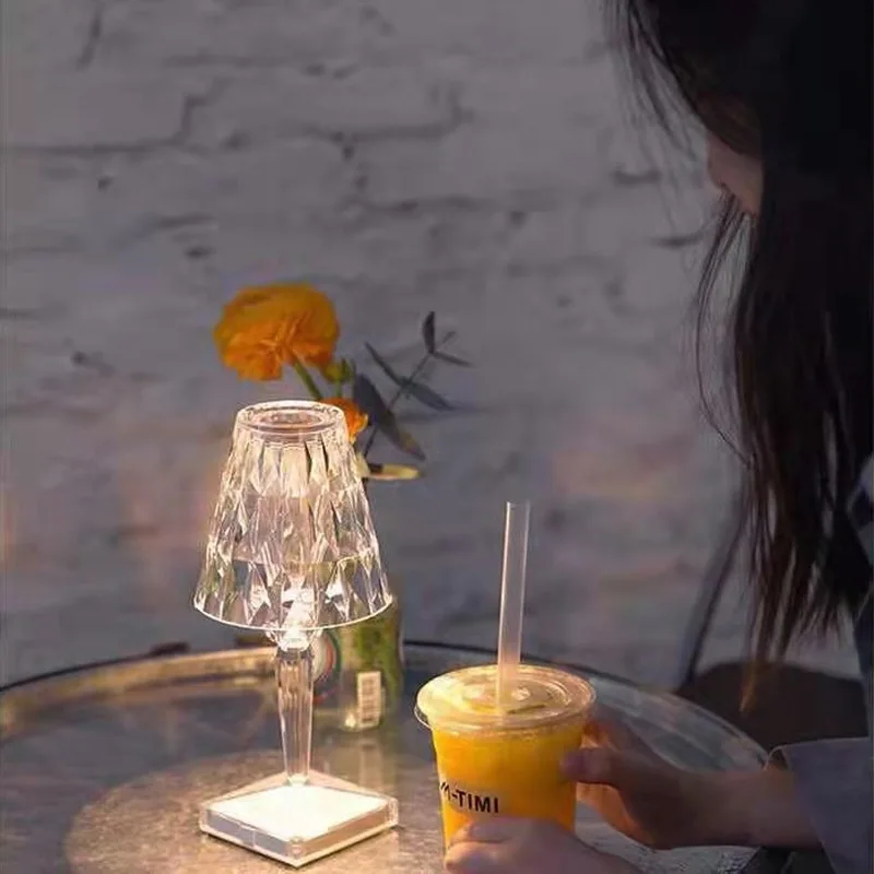 Crystal table lamp With speaker led desk lamp