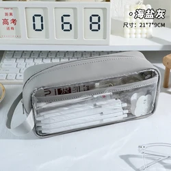 Transparent Pencil Case School Supplies Pencil Pouch Estuche Large Capacity Pen Case Trousse Scolaire Stationery Pencilcase