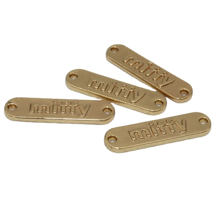 
 Логотип на заказ, 2 отверстия, металлические этикетки hijab  