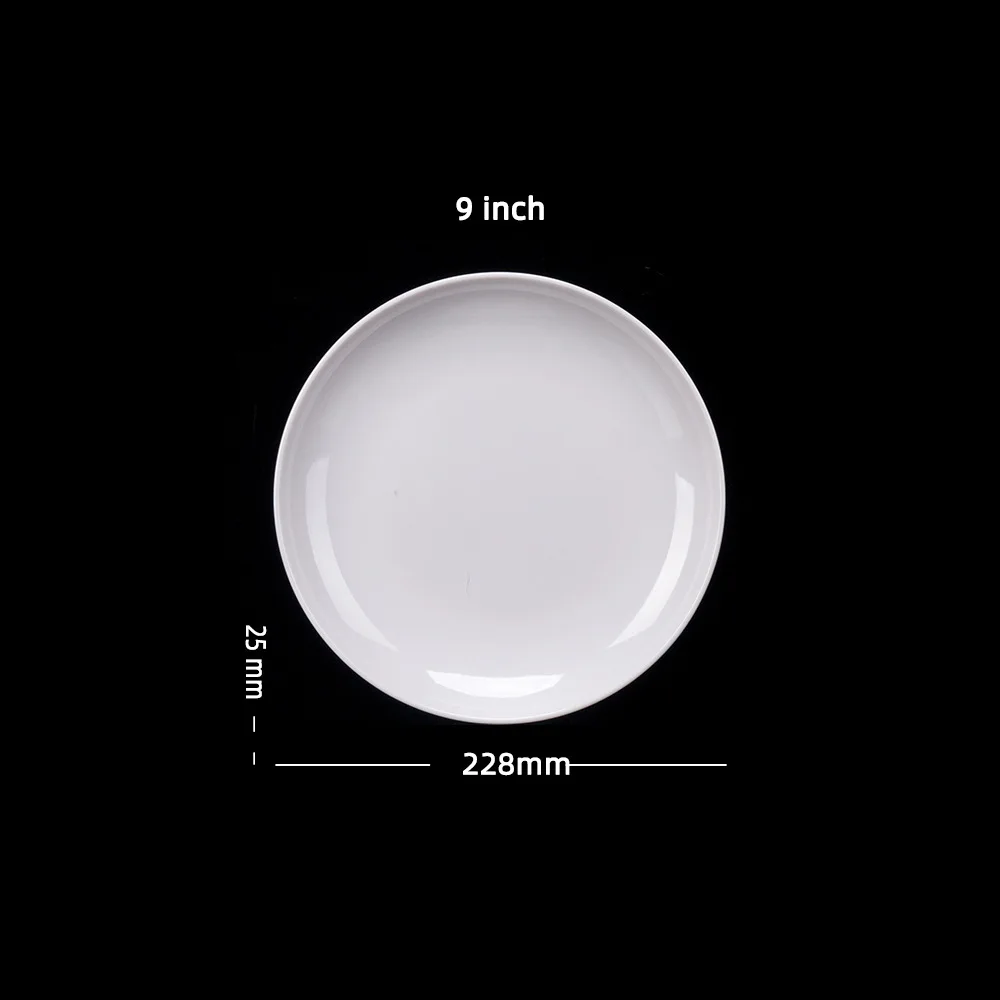 Wholesale Cheap White Dinnerware Plate Melamine Plates for Restaurant