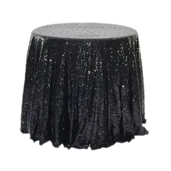 120 inch Wedding Table Cloth in Sequin for Event Decor
