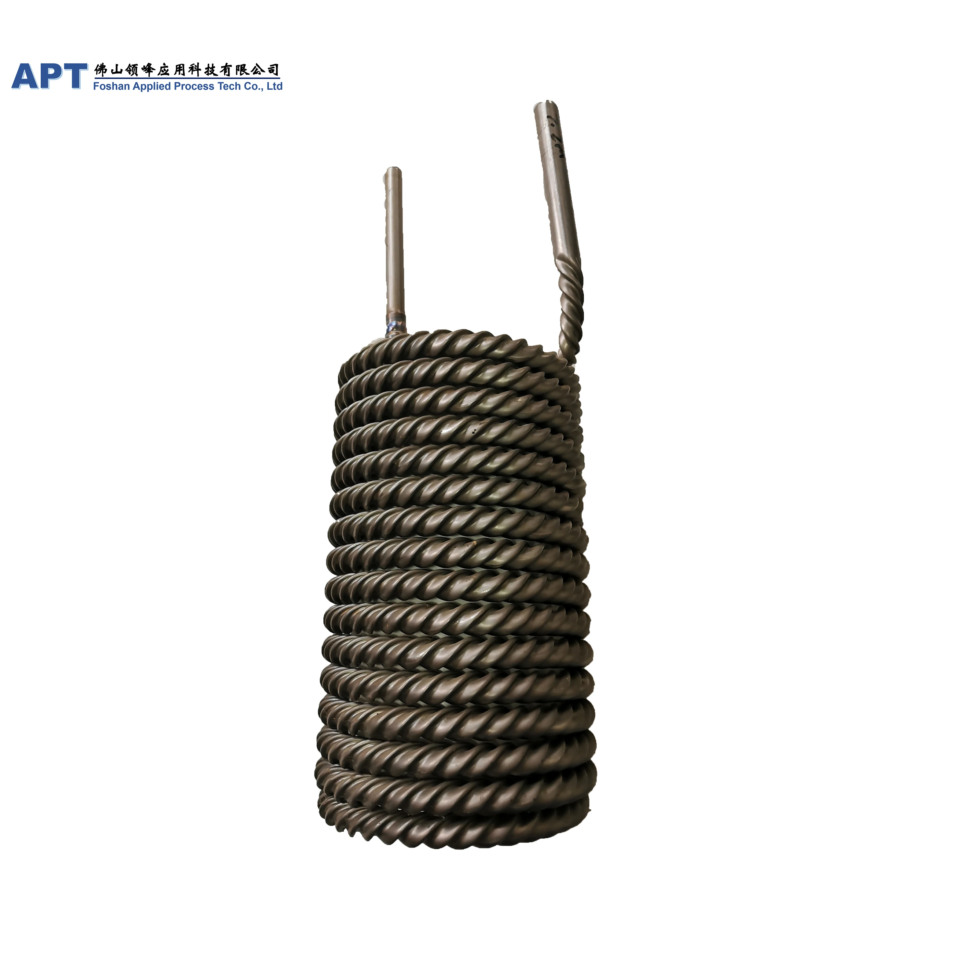 
APT shell and tube coil condenser titanium screwed pipe titanium evaporator 3HP 