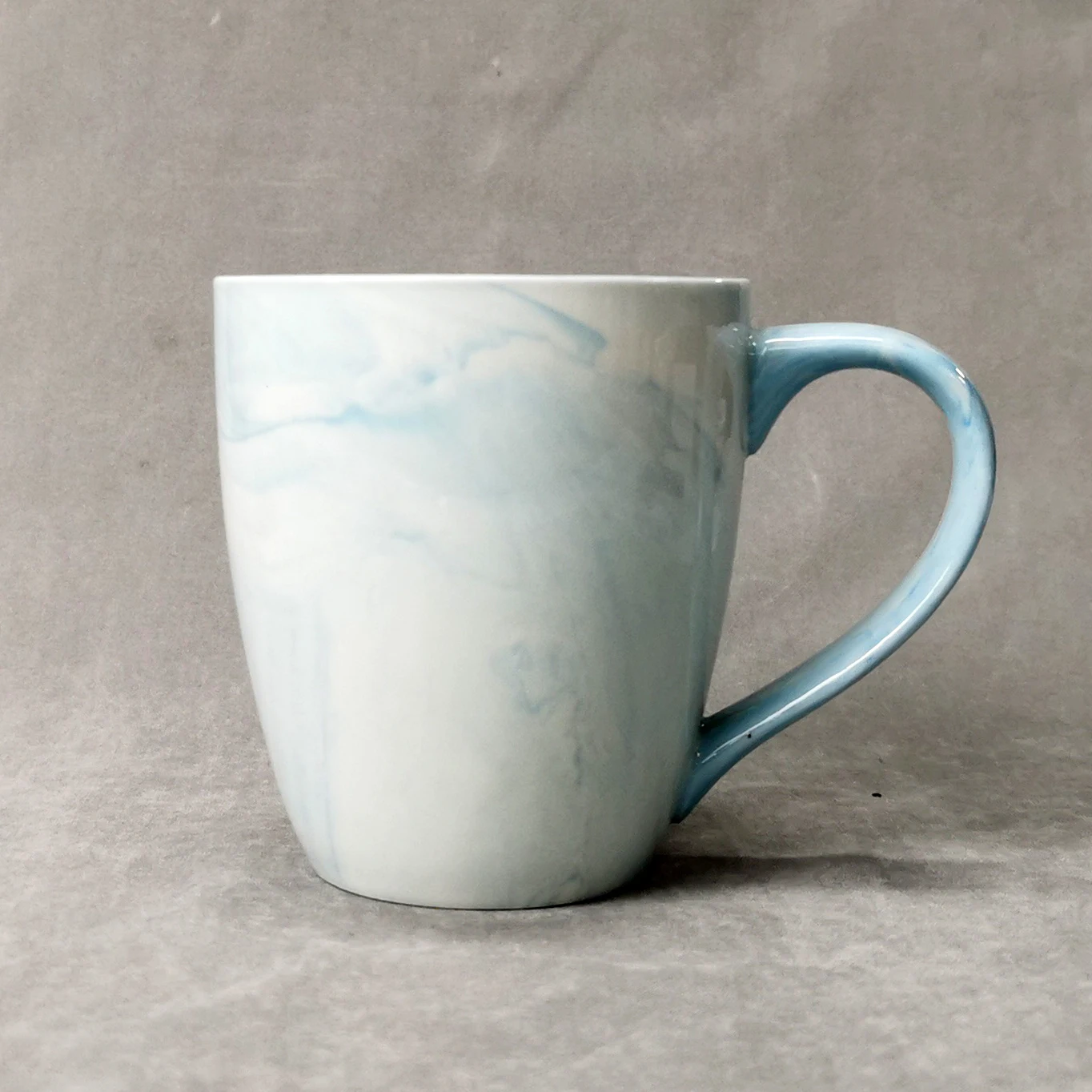 WKTM005 custom decals low moq colored clay 350ml Marble blue ceramic porcelain mug