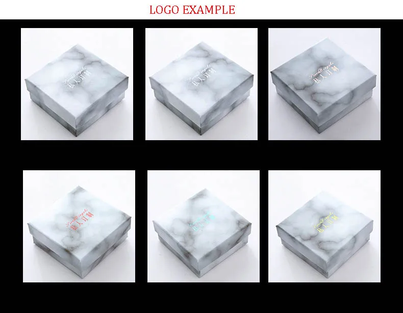 Wholesale Customize Square Marbling Jewelry Box Necklace Earrings Ring Bracelet Case Gift Packaging Box