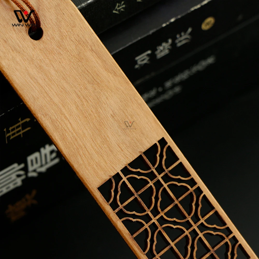 Custom Chinese Style Wooden Bookmarks Hollow Bookmark Bookends For Gifts Chinese Gifts