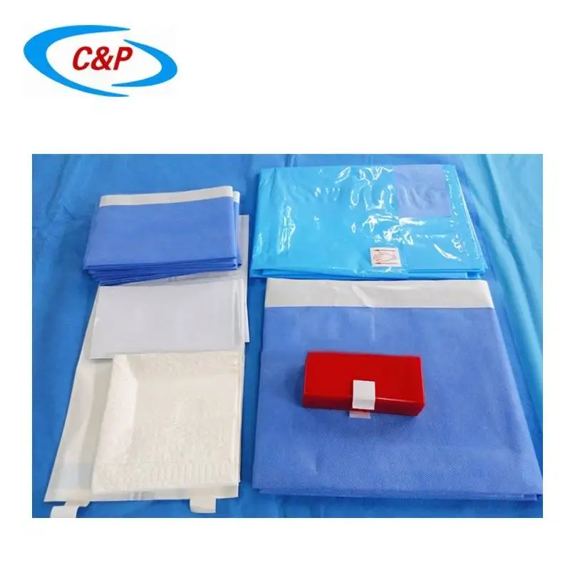 Hospital/clinic used single use surgical Cranial branch drape packs, Sterile Cranial branch drape kits, Cranial branch kits