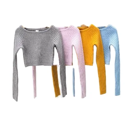 2021 New Wholesale Leotard Ballet Dress Knitted Dance Costume Ballet Sweater Tops