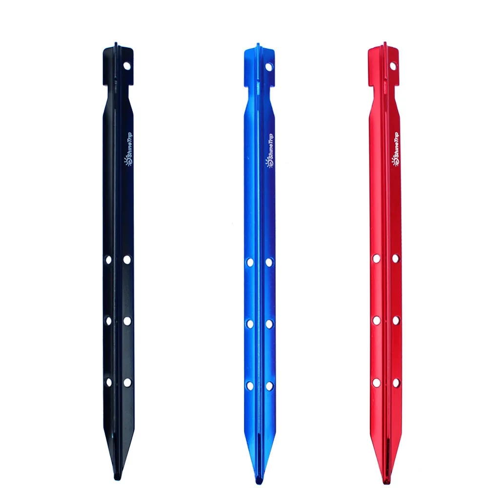 Strengthen 25cm triangular tent pegs porous ground nail camping accessories sand dune triangle aluminum adjustable tent nail