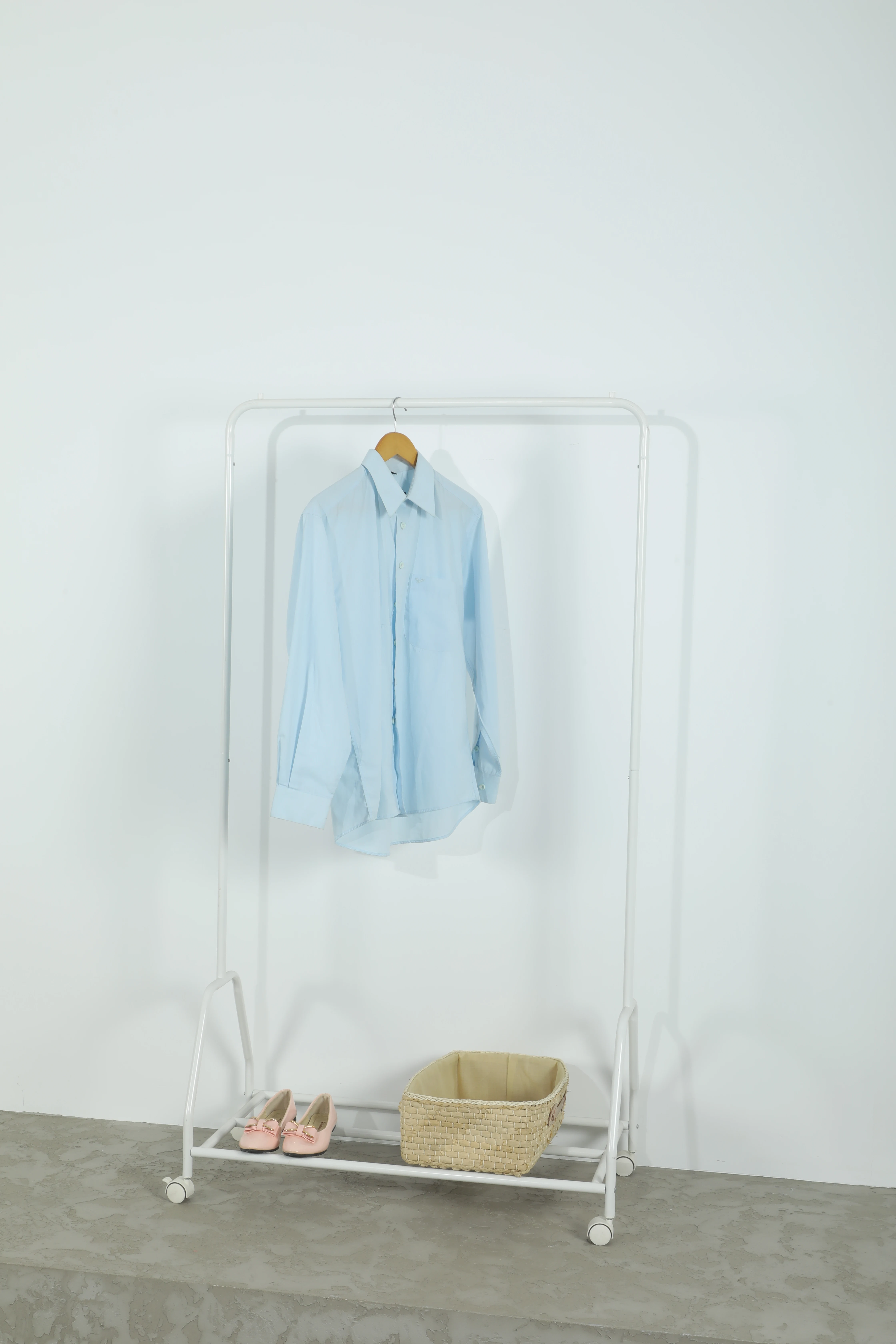 Moving wheels Clothing Garment Rack Rolling Clothes Organizer