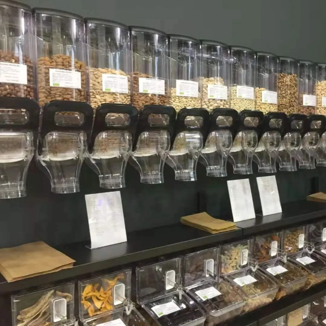 plastic gravity bin dispensadores de granos grain dispenser for bulk foods